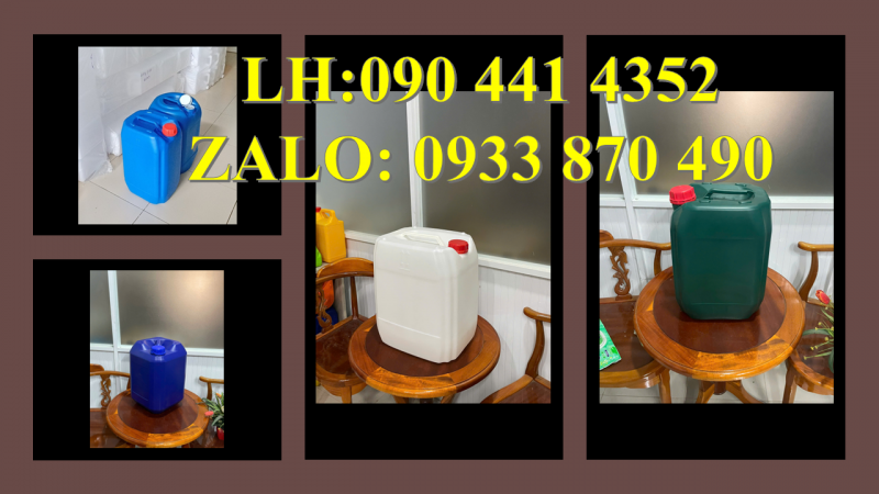 Bán can nhựa 20 lít, thùng nhựa 25 lít đựng HCl, can nhựa 30 lít đựng H2S04