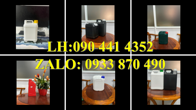 Can nhựa 2 lít đựng nước xả, can nhựa 5 lít đựng hóa chất sinh khí 