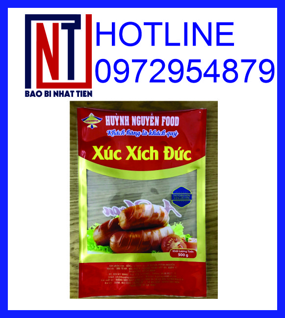 In túi PA/PE đựng xúc xích, chuyên sản xuất bao bì xúc xích