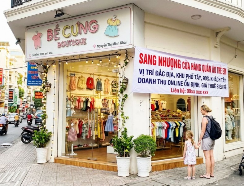 SANG NHƯỢNG CỬA HÀNG QUẦN ÁO TRẺ EM – VỊ TRÍ ĐẸP KHU PHỐ TÂY, ĐƯỜNG NGUYỄN THỊ MINH KHAI, NHA TRANG