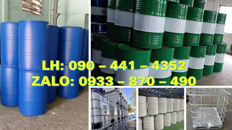 Thùng phuy sắt đựng hóa chất trong nhà máy, thùng phuy sắt đựng dầu khí trong quân đội
