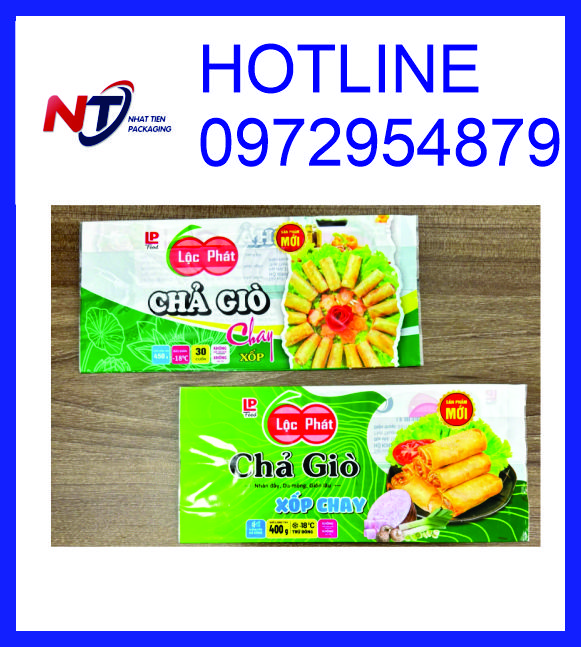 Bao bì đựng chả giò, sản xuất túi đựng chả giò in ấn giá rẻ