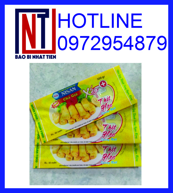 Bao bì đựng chả giò, sản xuất túi đựng chả giò in ấn giá rẻ