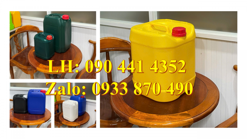 Can nhựa 22 lít đựng gel, can nhựa 25 lít đựng dầu khí, can nhựa 30 lít đựng thuốc trừ sâu 