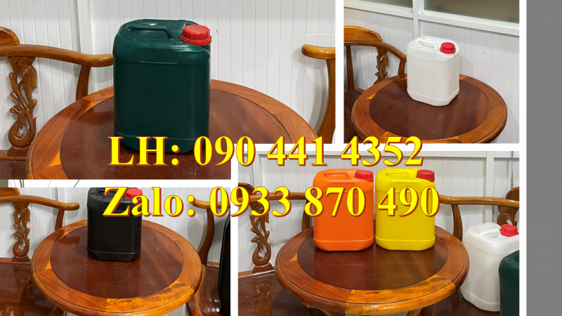 Báo giá can nhựa 2 lít đựng xăng, bình nhựa 5 lít đựng dầu máy 270g 