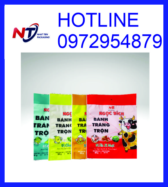 Xưởng sản xuất bao bì đựng bánh tráng, in túi đựng bánh tráng
