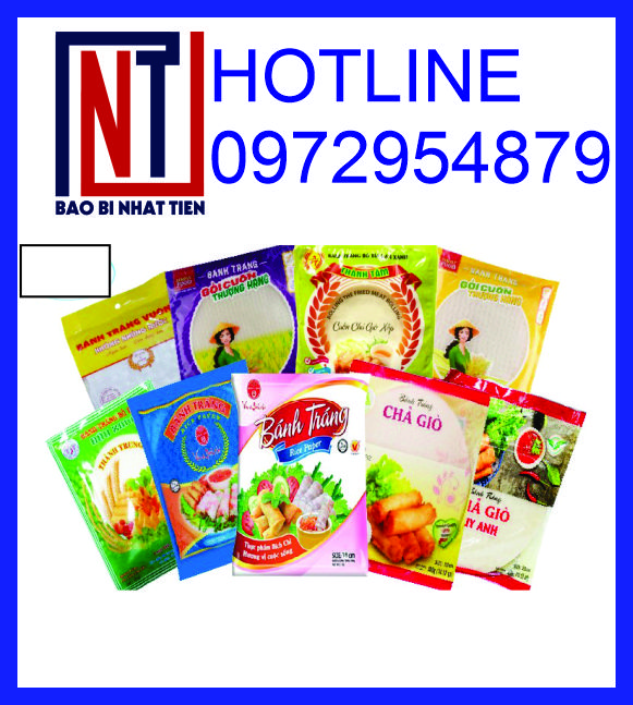 Xưởng sản xuất bao bì đựng bánh tráng, in túi đựng bánh tráng