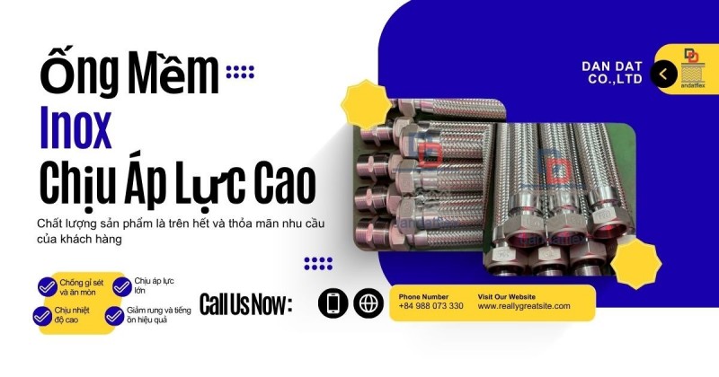 Ống Mềm Kim Loại/ Ống Mềm Inox Chịu Áp Lực Cao/Ống Mềm Thủy Lực