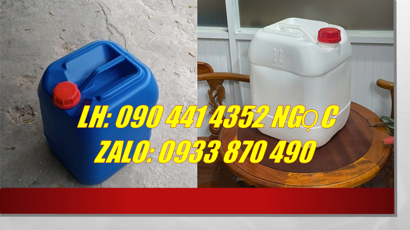 SX can nhựa vuông 30 lít, can dẹp 30 lít đựng nhiên liệu, dung dịch vệ sinh nhà cửa, nội thất