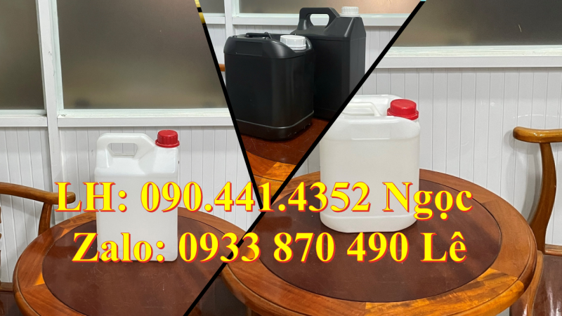 Bình nhựa 500ml đựng hóa chất, can tròn 1 lít, can vuông 2 lít, can nhựa vuông 5 lít 