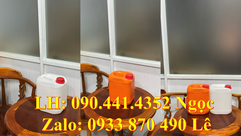 Can 2 lít giá rẻ tại TPHCM, có bán can nhựa 5 lít vuông đựng hóa chất trên 10 màu tại TPHCM 