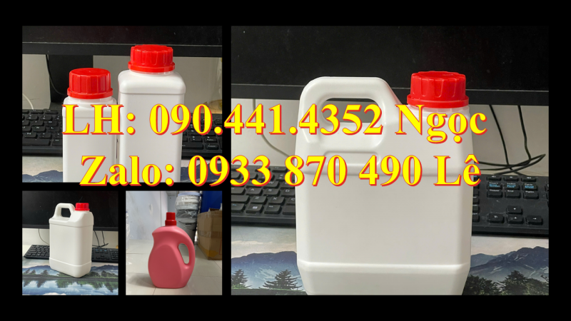 Can 2 lít giá rẻ tại TPHCM, có bán can nhựa 5 lít vuông đựng hóa chất trên 10 màu tại TPHCM 