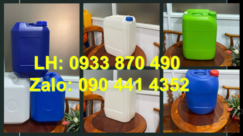 Can nhựa 22 lít, sản xuất can nhựa 24 lít nắp thoát khí, can nhựa 25 lít đựng tròn