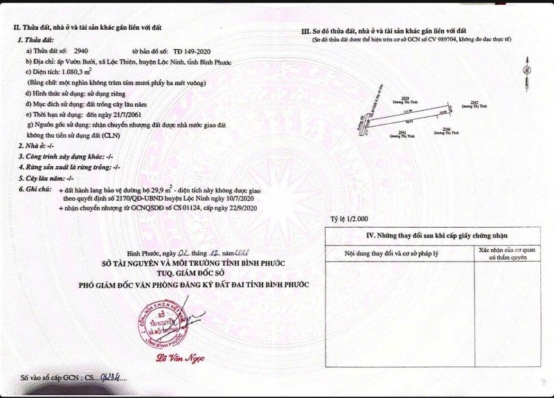 HOT HOT – CHÍNH CHỦ CẦN BÁN ĐẤT VỊ TRÍ ĐẸP  TẠI xã Lộc Thiện, huyện Lộc Ninh, tỉnh Bình Phước.