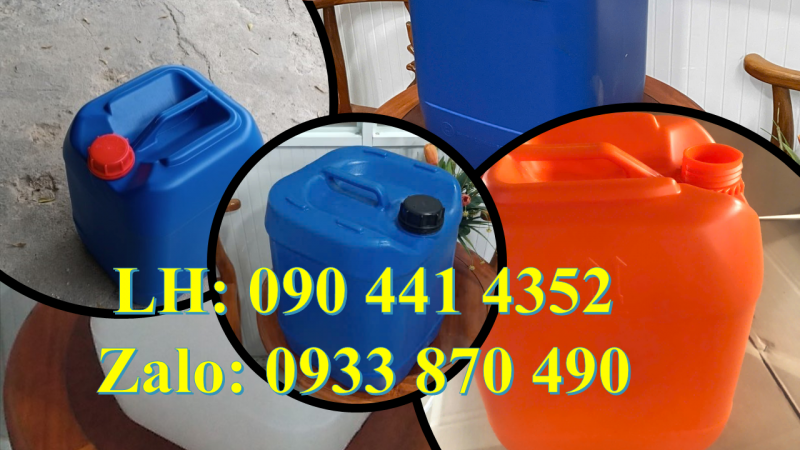 Can 22 lít nhựa HDPE, thùng nhựa vuông 25 lít, can nhựa 30 lít đựng mực nhuộm vải 