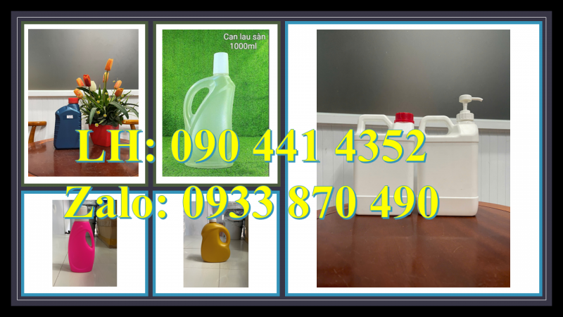 Can nhựa 2 lít đựng dung dịch châm rót xe máy, can nhựa 5 lít đựng nước lau kính