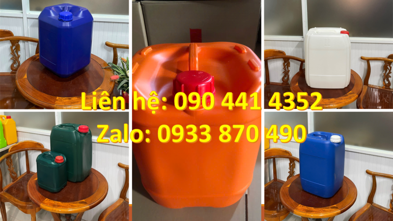 SX can nhựa 22 lít, vỏ can nhựa 24 lít, can nhựa 25 lít đựng chất tẩy rửa nồng độ cao 