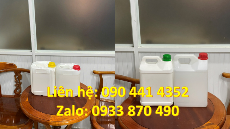 Vỏ can nhựa 5 lít đựng sữa tươi, can 2 lít đựng dược phẩm loãng, can nhựa 1 lít đựng mực 