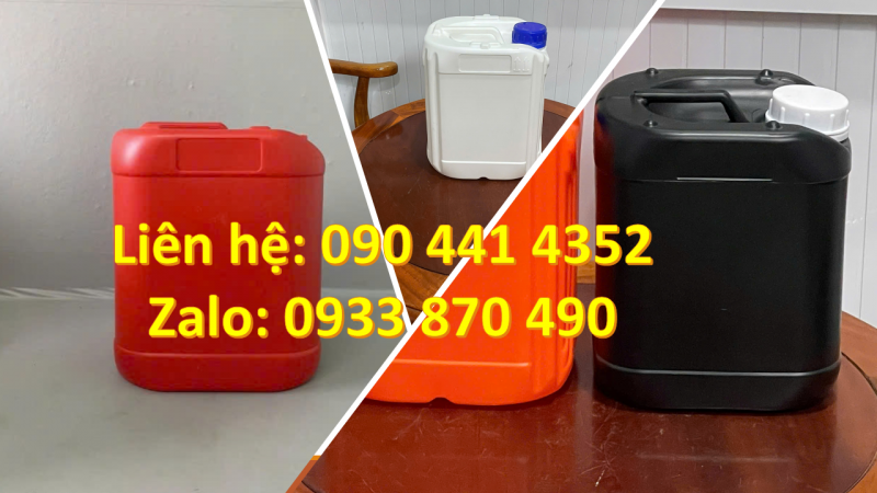 Vỏ can nhựa 5 lít đựng sữa tươi, can 2 lít đựng dược phẩm loãng, can nhựa 1 lít đựng mực 
