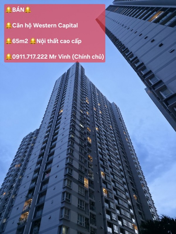 HOT HOT – CHÍNH CHỦ CẦN BÁN CĂN HỘ WESTERN CAPITAL ĐẸP - GIÁ TỐT PHƯỜNG 10 QUẬN 6, Hồ Chí Minh
