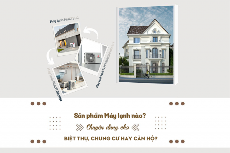 Sản phẩm Máy lạnh MULTI chuyên dùng cho biệt thự, chung cư hay căn hộ