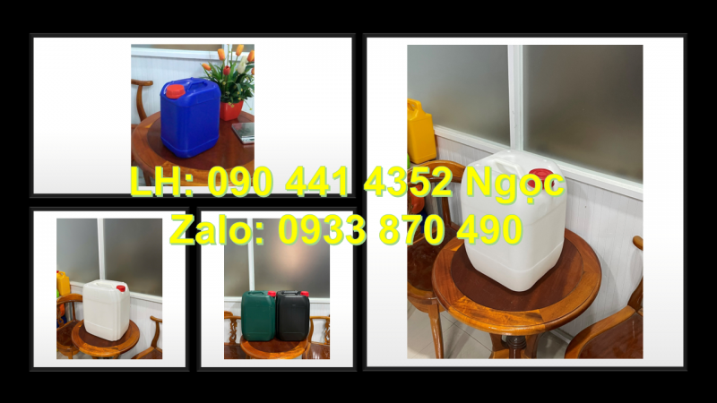 Can nhựa 22 lít đựng acetone, can nhựa 24 lít đựng dung dịch, can nhựa 25 lít đựng dầu dừa 