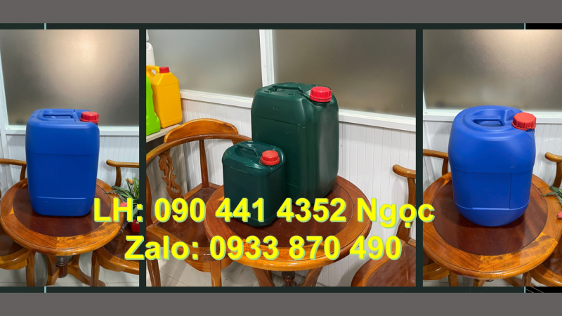 Can nhựa 22 lít đựng acetone, can nhựa 24 lít đựng dung dịch, can nhựa 25 lít đựng dầu dừa 