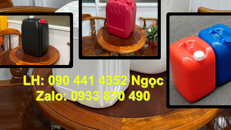 Can nhựa 22 lít đựng acetone, can nhựa 24 lít đựng dung dịch, can nhựa 25 lít đựng dầu dừa 