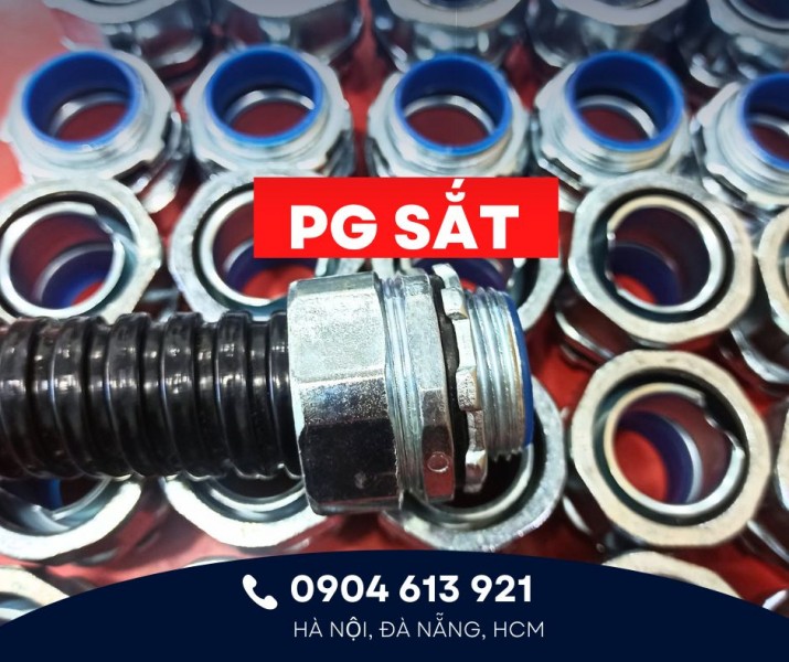Bán ống ruột gà lõi thép / PG sắt / Đầu khớp nối ống tại Đà Nẵng, HCM, Hà Nội