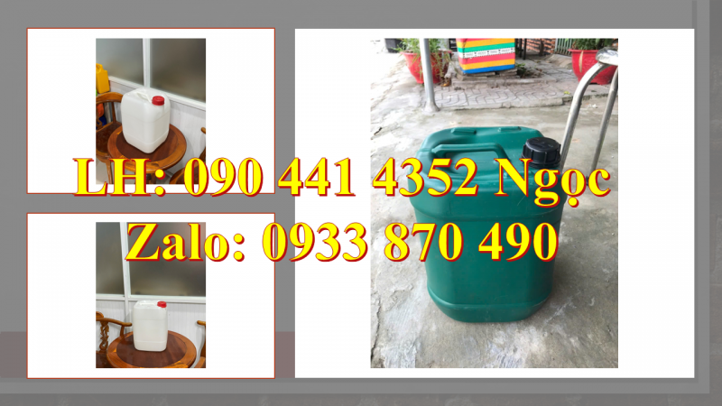 Can nhựa vuông 24 lít, thùng nhựa 25 lít đựng chất tẩy, can nhựa 30 lít đựng thuốc thú y