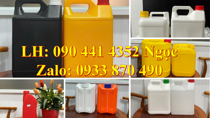 Can nhựa 0.5 lít theo yêu cầu, can nhựa 1 lít dày, can nhựa 2 lít đựng hóa chất có sẵn 
