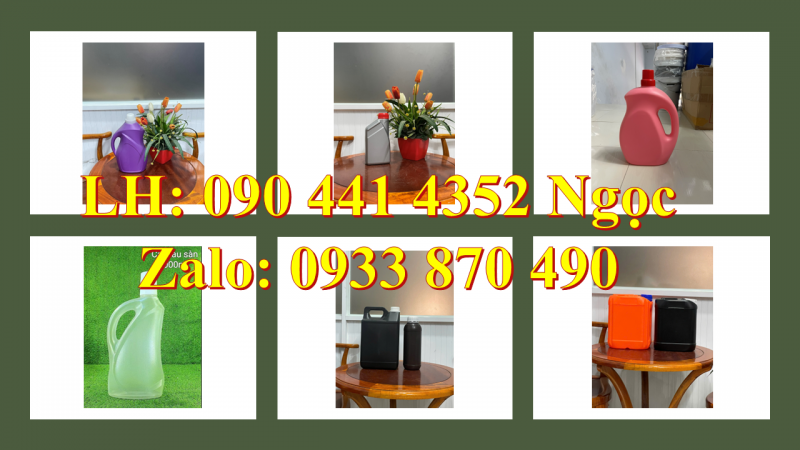 Can nhựa 0.5 lít theo yêu cầu, can nhựa 1 lít dày, can nhựa 2 lít đựng hóa chất có sẵn 