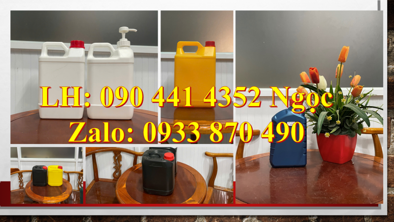 Can nhựa 0.5 lít theo yêu cầu, can nhựa 1 lít dày, can nhựa 2 lít đựng hóa chất có sẵn 