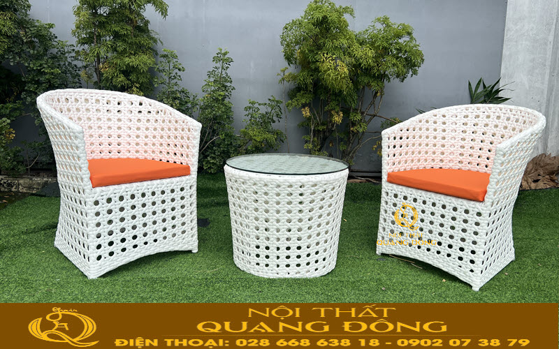 Bàn ghế Giả Mây ngoài trời