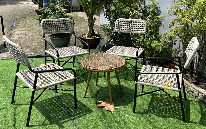 Bàn ghế Giả Mây ngoài trời