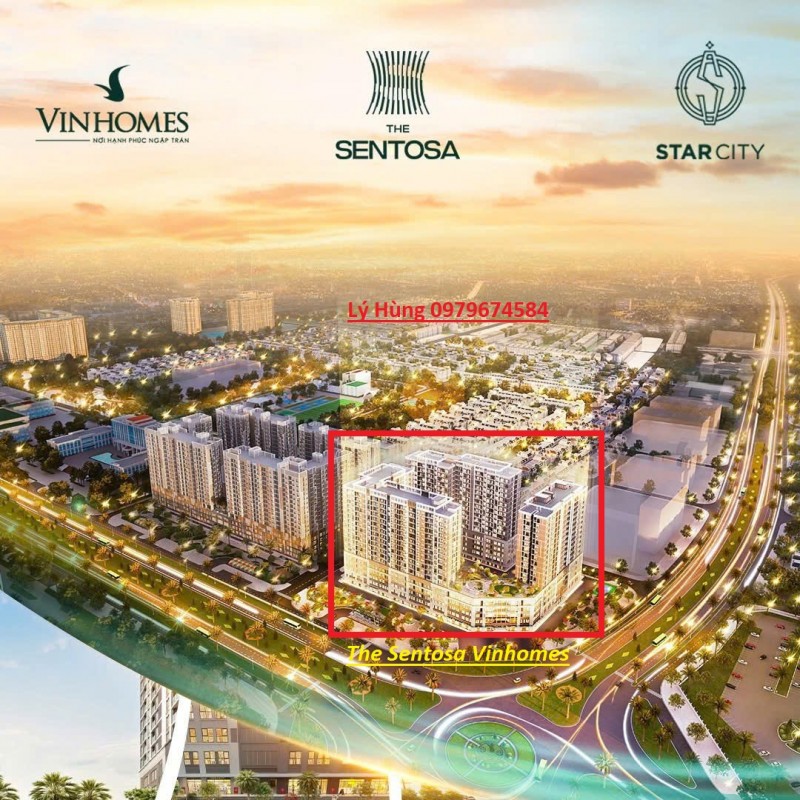 Shop khối đế Sentosa tầng 1,2 mặt Đại lộ nguyễn hoàng cạnh ủy ban phường Hạc Thành
