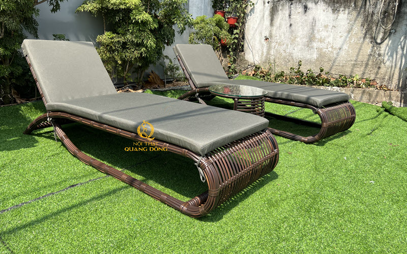 Ghế nằm Hồ Bơi giả mây