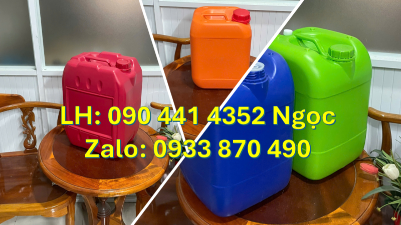 Can nhựa 25 lít đựng màu nhuộm vải, can nhựa 30 lít đựng chất xử lý giày da, dệt nhuộm 