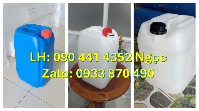 Can nhựa 25 lít đựng màu nhuộm vải, can nhựa 30 lít đựng chất xử lý giày da, dệt nhuộm 