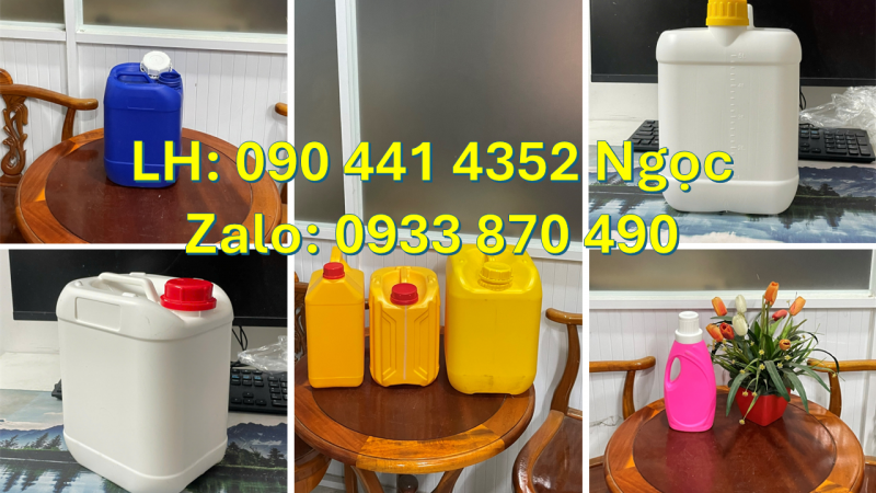 SX can nhựa 1 lít HDPE, can đựng thực phẩm 2 lít, can nhựa 5 lít an toàn vệ sinh thực phẩm 