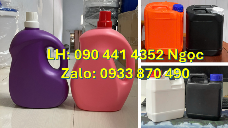 SX can nhựa 1 lít HDPE, can đựng thực phẩm 2 lít, can nhựa 5 lít an toàn vệ sinh thực phẩm 