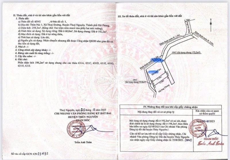CHÍNH CHỦ BÁN ĐẤT THÔN NÚI 1 – GẦN VLASTA VĂN PHÚ, THỦY NGUYÊN, HẢI PHÒNG