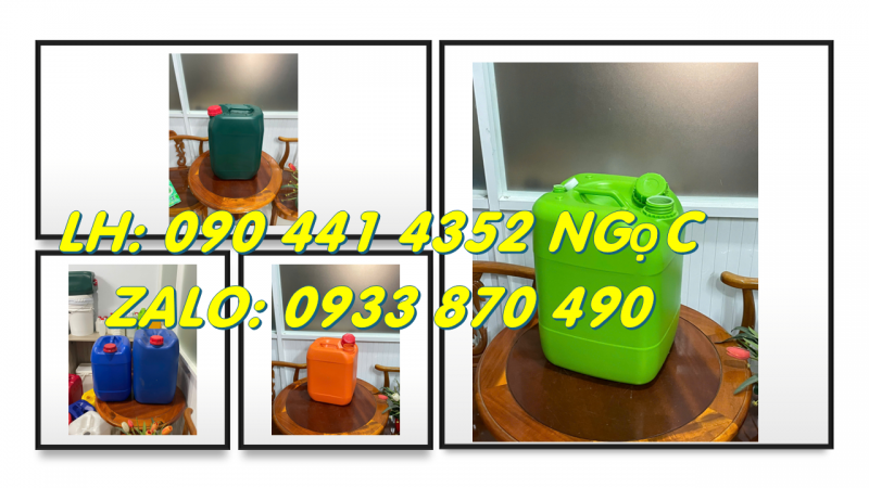 Can nhựa 25 lít cao cấp, thùng nhựa 25 lít đựng axit đặc, nóng, can nhựa 30 lít vuông 