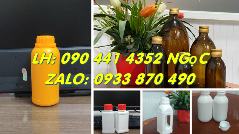 Chai nhựa 1 lít dày, bình nhựa 500ml vòi nhấn, chai 100ml phun sương 