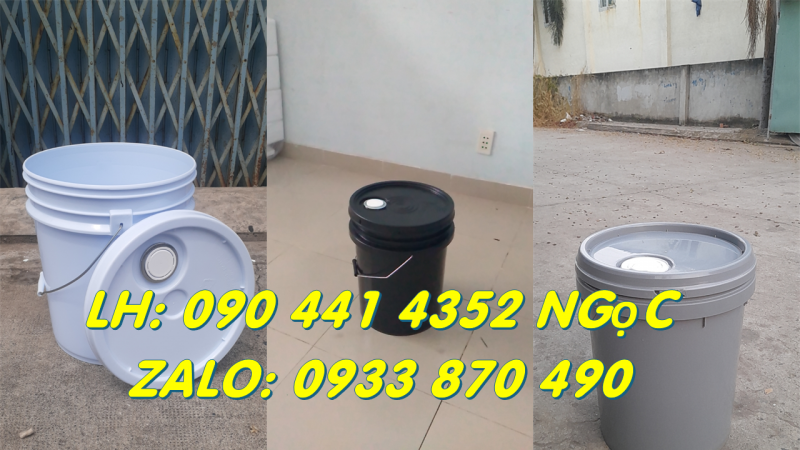 Vỏ thùng đựng sơn 1 lít, báo giá vỏ thùng sơn 4 lít, xô nhựa 5 lít, vỏ thùng sơn 6 lít tròn