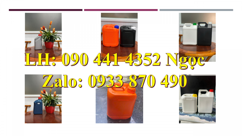 SX can nhựa 0.5 lít cao cấp, can 1 lít an toàn thực phẩm, can nhựa 2 lít màu theo yêu cầu 