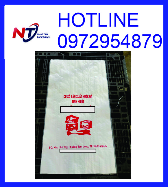 Bao bì PP dệt đựng đá lạnh