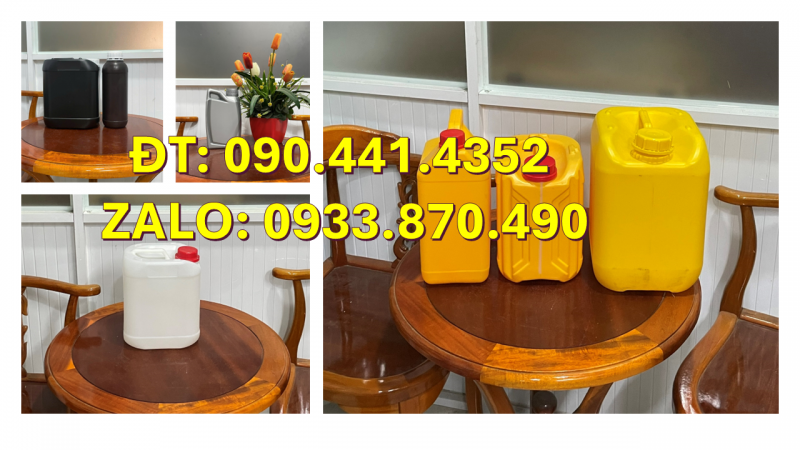 Bao bì 2 lít đựng hóa chất chuyên nghiệp, can nhựa 5 lít an toàn thực phẩm 