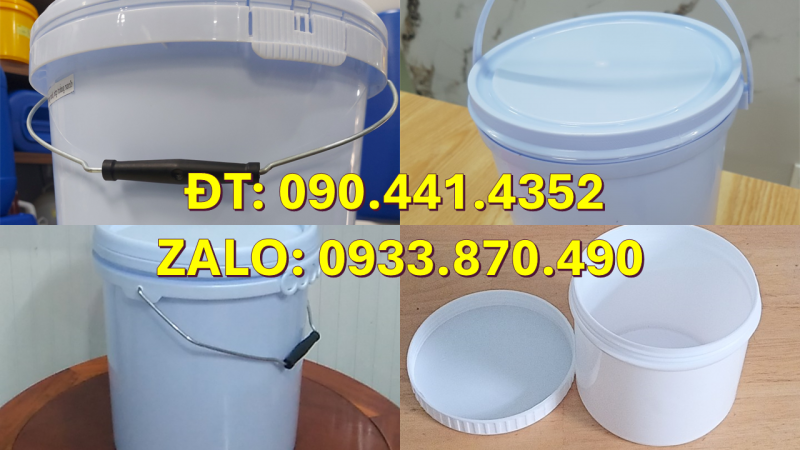 Thùng đựng sơn 5 lít vàng, vỏ thùng sơn tròn 6 lít, thùng sơn 10 lít đựng dầu nhớt 
