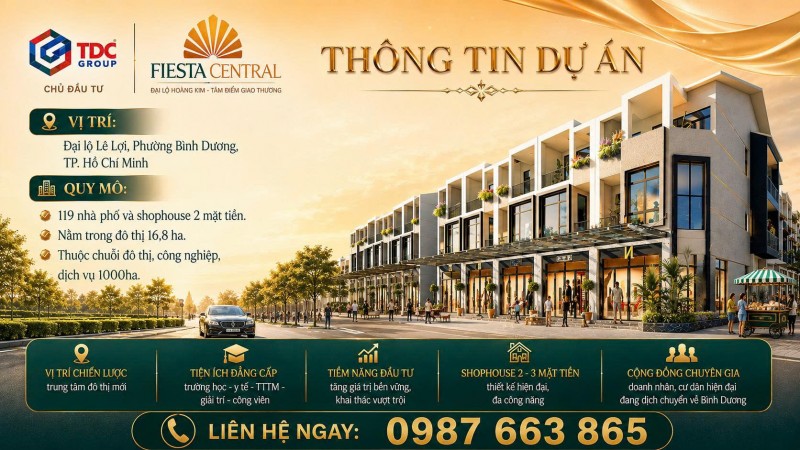 Fiestal Central Bình Dương  toạ độ thu hút đầu tư phía đông Sài Gòn 0987663865